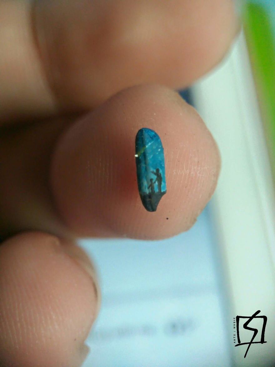 I Paint With Gouache On Rice Grains And Tiny Pieces Of Paper! I Paint With Gouache On Rice Grains And Tiny Pieces Of Paper!