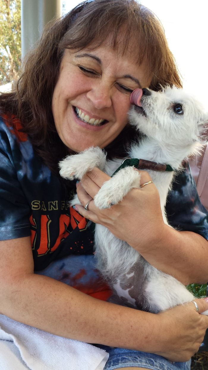 Angel And Me At The Shelter On Our First Meeting. Love At First Sight!