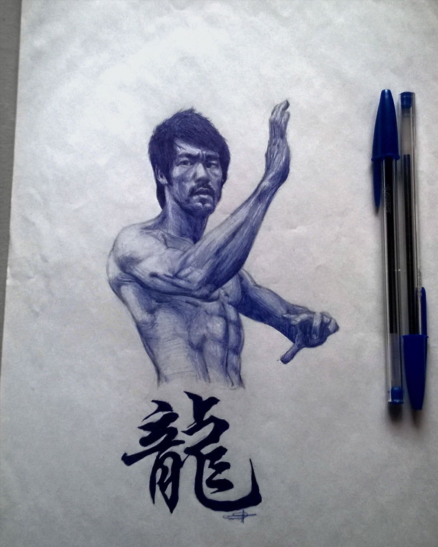 Nigerian Artist Creates Hyper Realistic Pop Culture Drawings With Ballpoint Pen