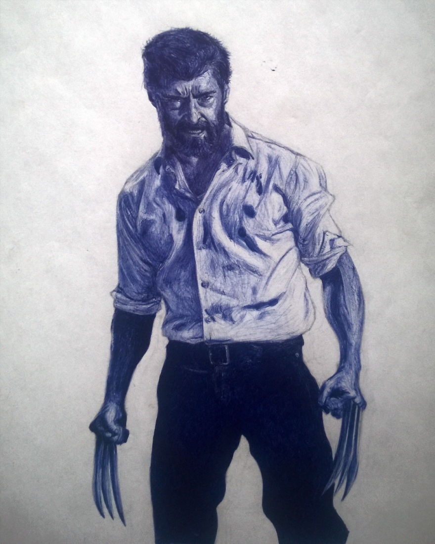 Nigerian Artist Creates Hyper Realistic Pop Culture Drawings With Ballpoint Pen