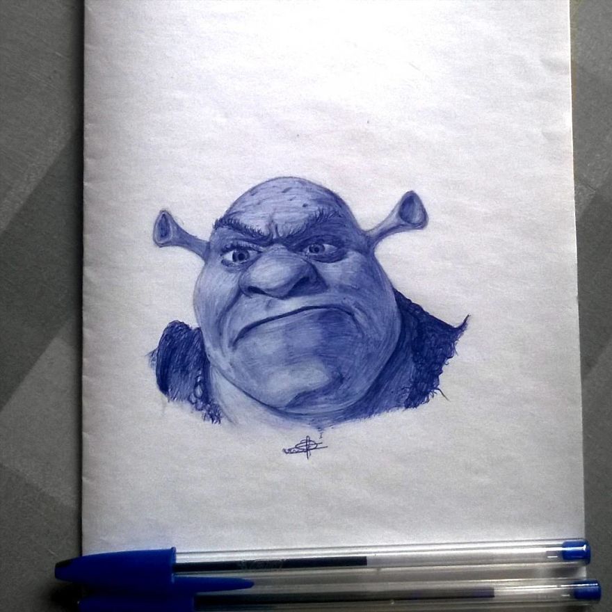 Nigerian Artist Creates Hyper Realistic Pop Culture Drawings With Ballpoint Pen