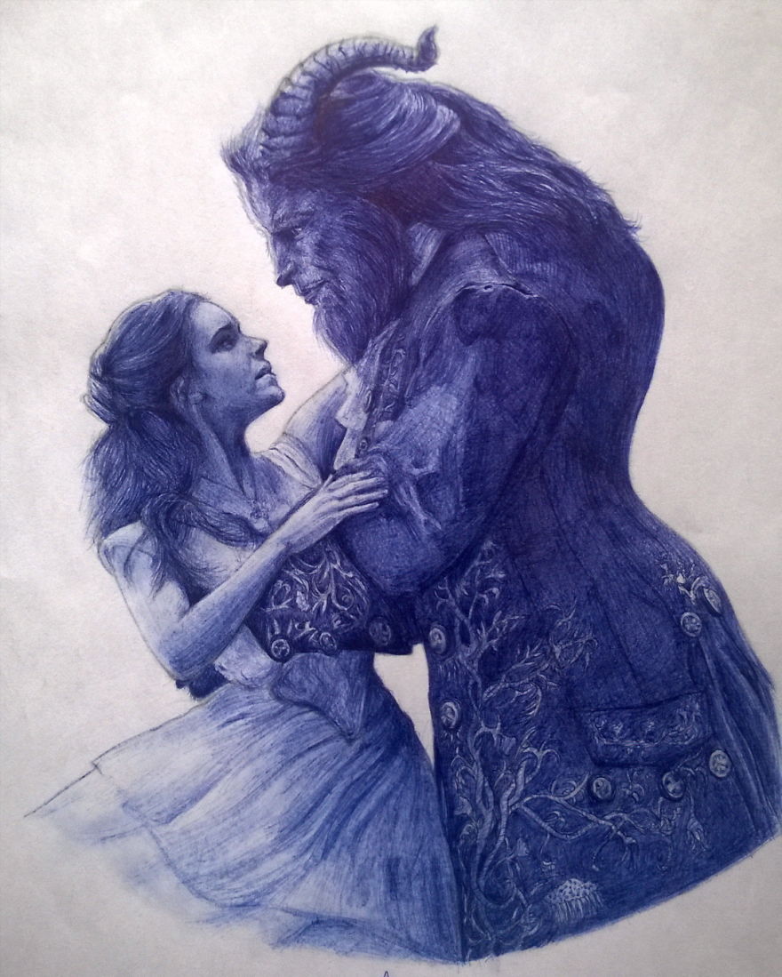 Nigerian Artist Creates Hyper Realistic Pop Culture Drawings With Ballpoint Pen