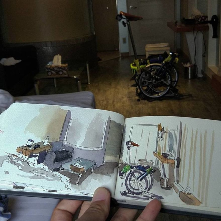 I Toured South Korea With A Tiny Bicycle And A Tiny Sketchbook I Toured South Korea With A Tiny Bicycle And A Tiny Sketchbook