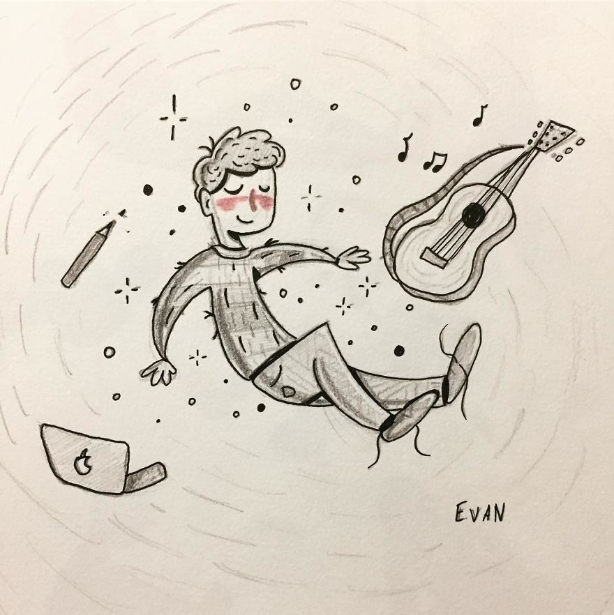 14 + Pics Artist Illustrates His Awsome Drawings On An Art Book !