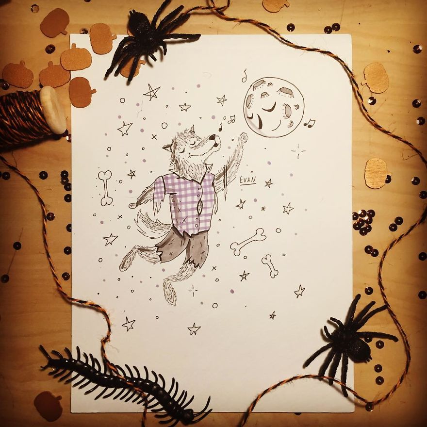 14 + Pics Artist Illustrates His Awsome Drawings On An Art Book !