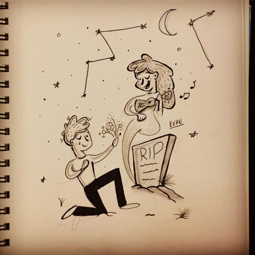 14 + Pics Artist Illustrates His Awsome Drawings On An Art Book !