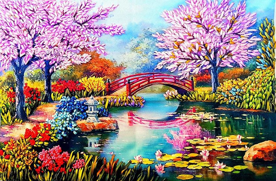 Ribbon Embroidery Artworks By Me And My Mother