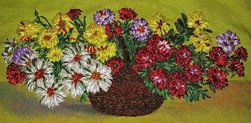 Ribbon Embroidery Artworks By Me And My Mother