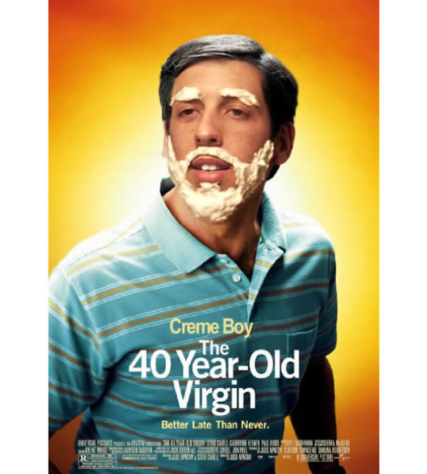Guy Photoshops His Shaving Creme Character 'Creme Boy' In Movie Posters