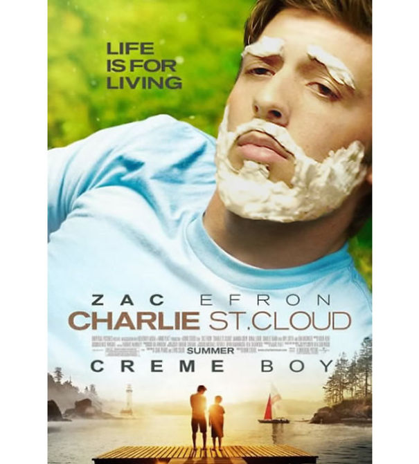 Guy Photoshops His Shaving Creme Character 'Creme Boy' In Movie Posters Guy Photoshops His Shaving Creme Character 'Creme Boy' In Movie Posters