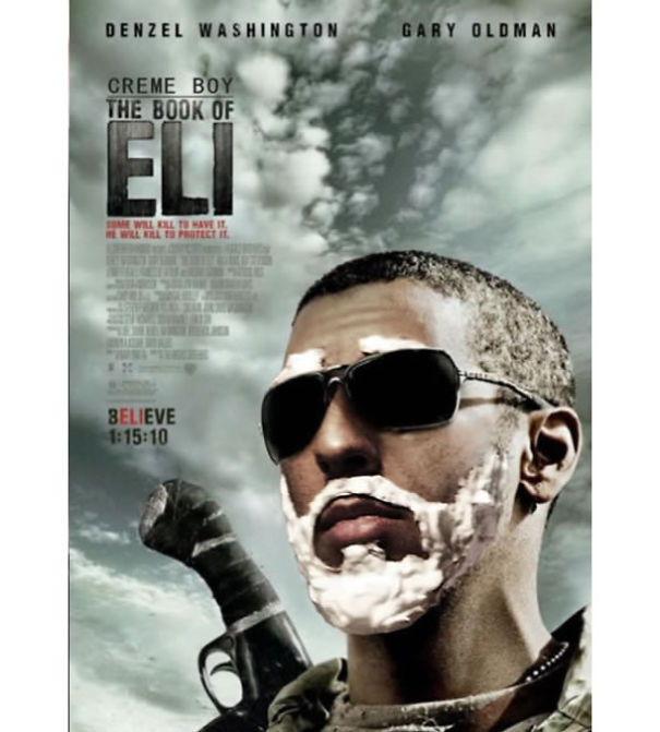 Guy Photoshops His Shaving Creme Character 'Creme Boy' In Movie Posters Guy Photoshops His Shaving Creme Character 'Creme Boy' In Movie Posters