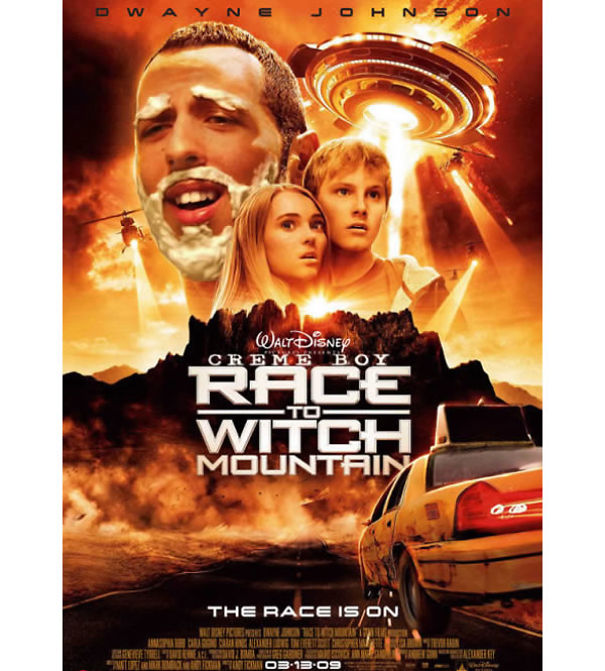 Guy Photoshops His Shaving Creme Character 'Creme Boy' In Movie Posters Guy Photoshops His Shaving Creme Character 'Creme Boy' In Movie Posters