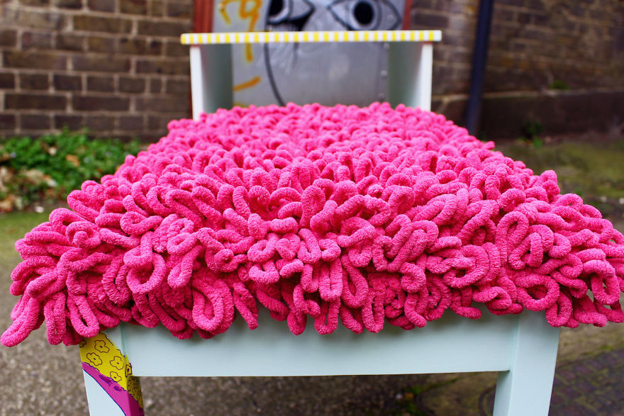 I Brought An Old Telephone Seat Back To Life With Some Aquatic Funk I Brought An Old Telephone Seat Back To Life With Some Aquatic Funk