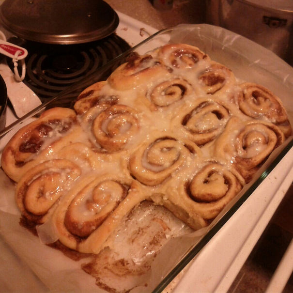 Husband Made Homemade Cinnamon Rolls