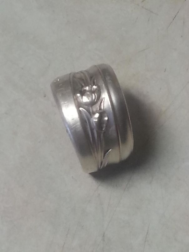 Silver Ring I Made For My Wife From An Old Fork