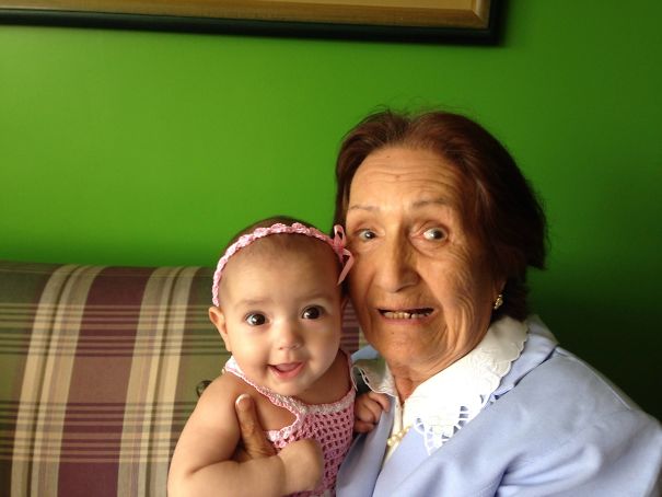 My Daughter And Her Great-Grandmother. 91 Years Apart