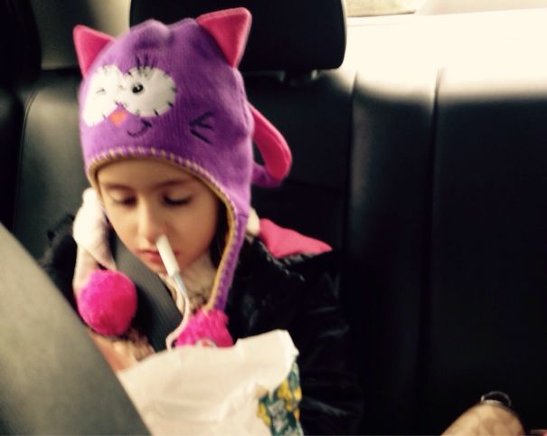 My Daughter's Nose Started Bleeding In The Car And This Was The Only Thing I Had Handy.. She Called It A "Cotton Stick" :)