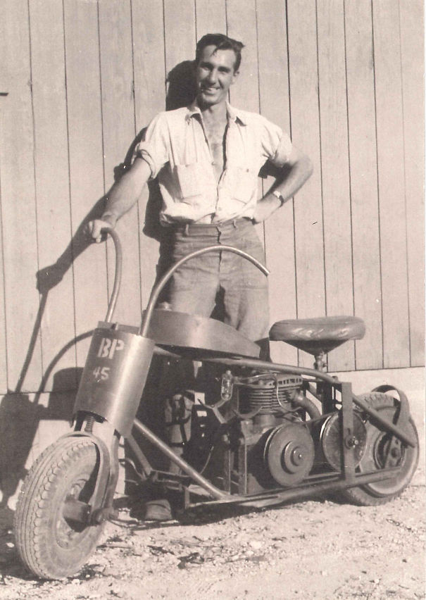 My Grandfather And His WW2 Hand Welded Motorcyle Navy Seabees