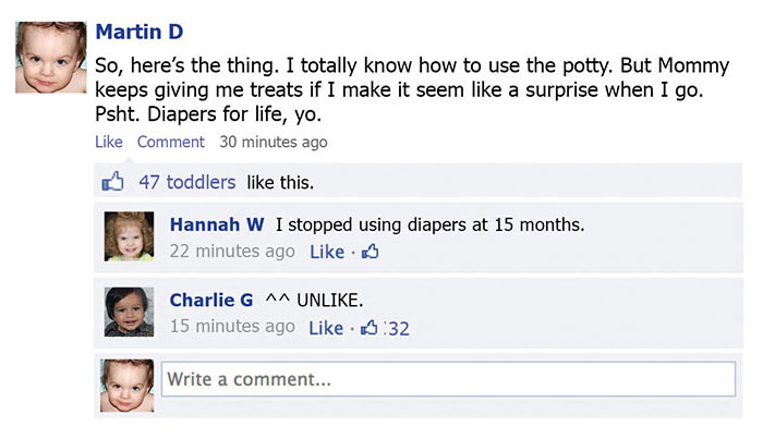 This Is What Would Happen If Toddlers Could Post On Facebook