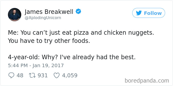 Parenting Food Tweet