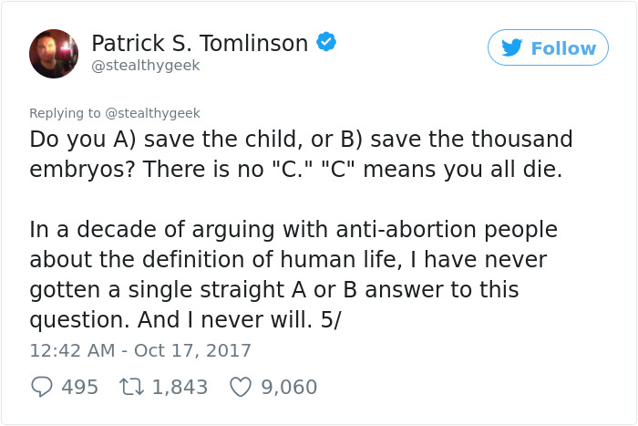 This Man Asked A Simple Question Online That Shut Down The Whole Anti-Abortion Argument This Man Asked A Simple Question Online That Shut Down The Whole Anti-Abortion Argument
