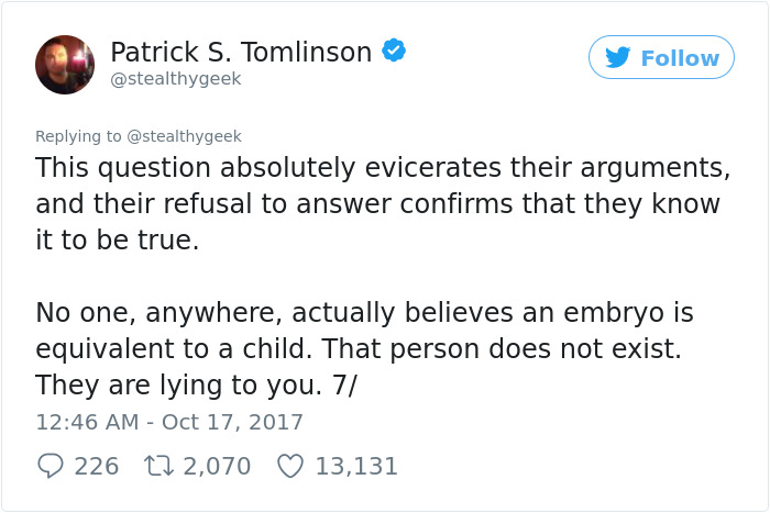 This Man Asked A Simple Question Online That Shut Down The Whole Anti-Abortion Argument