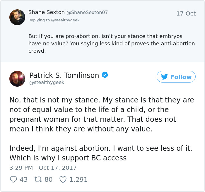 This Man Asked A Simple Question Online That Shut Down The Whole Anti-Abortion Argument