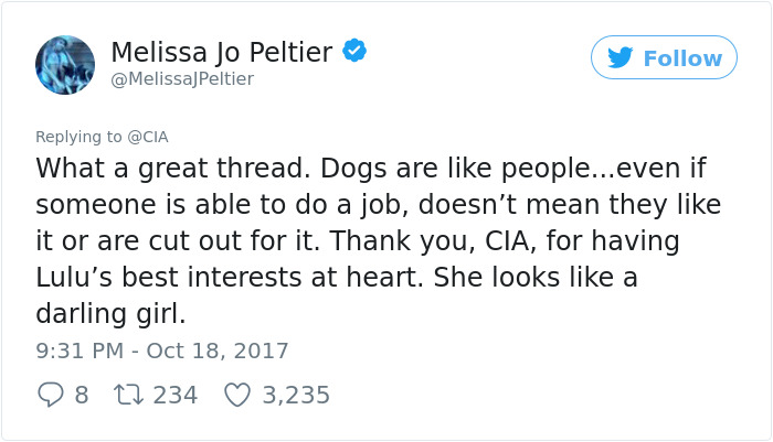 Lulu Gets Fired From CIA Because She Would Rather Play Than Sniff Bombs