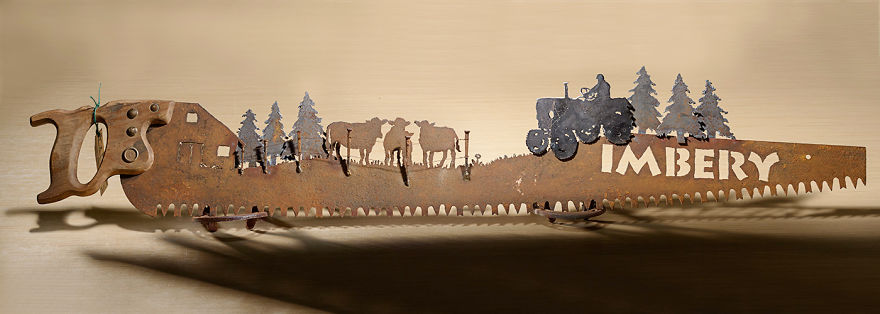 A Fun Scene With The Farmhouse On The Left And Their Tractor Towards The Right