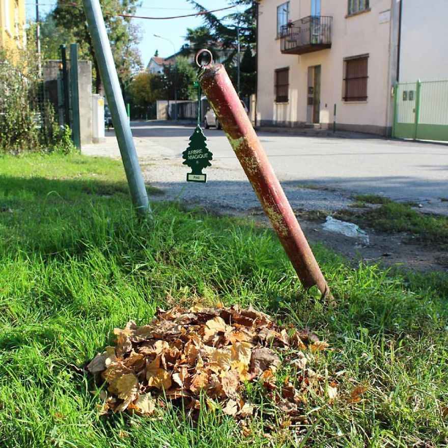 A Street Artist Jokes With The Urban Environment And Creates Playful Installations For The Passersby
