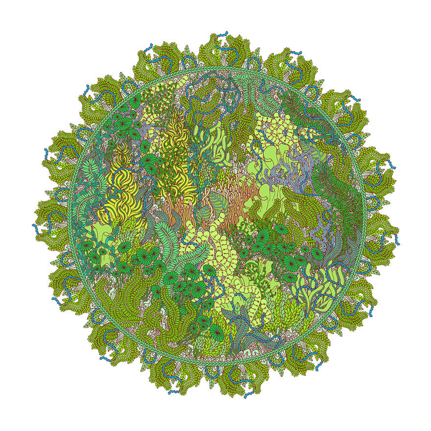 I Create Colorful Detailed Ecosystems