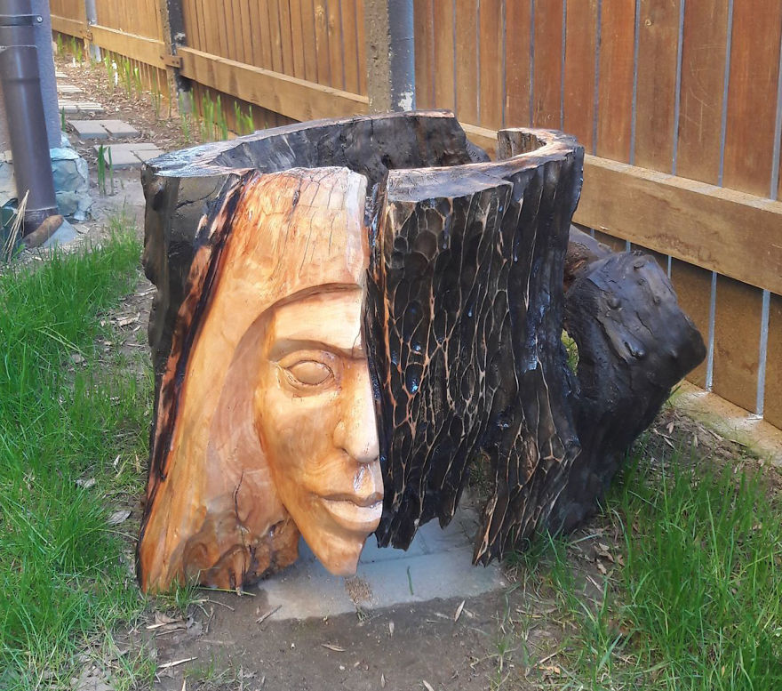 Romanian Artist Uses A Chainsaw To Turn Trees Into Sculptures, And The Result Is Impressive