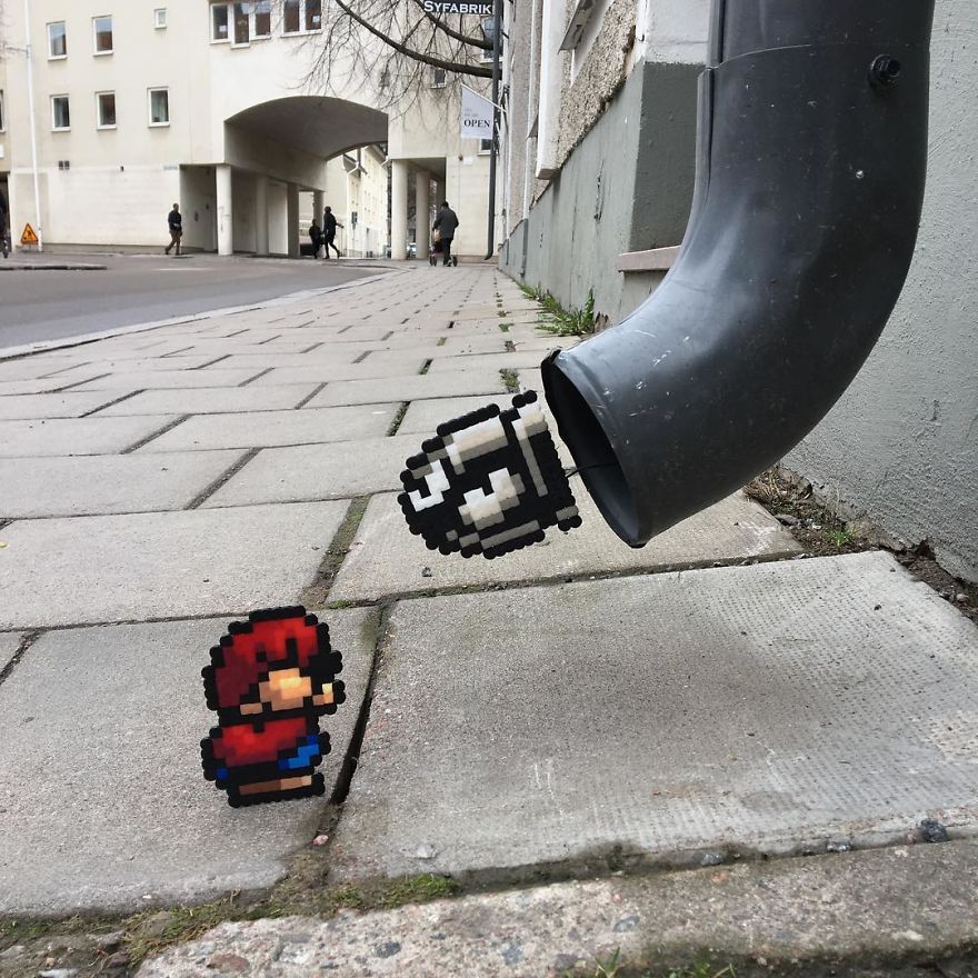 Artist Mixes Pixel Art With Reality And The Result Was Really Fun