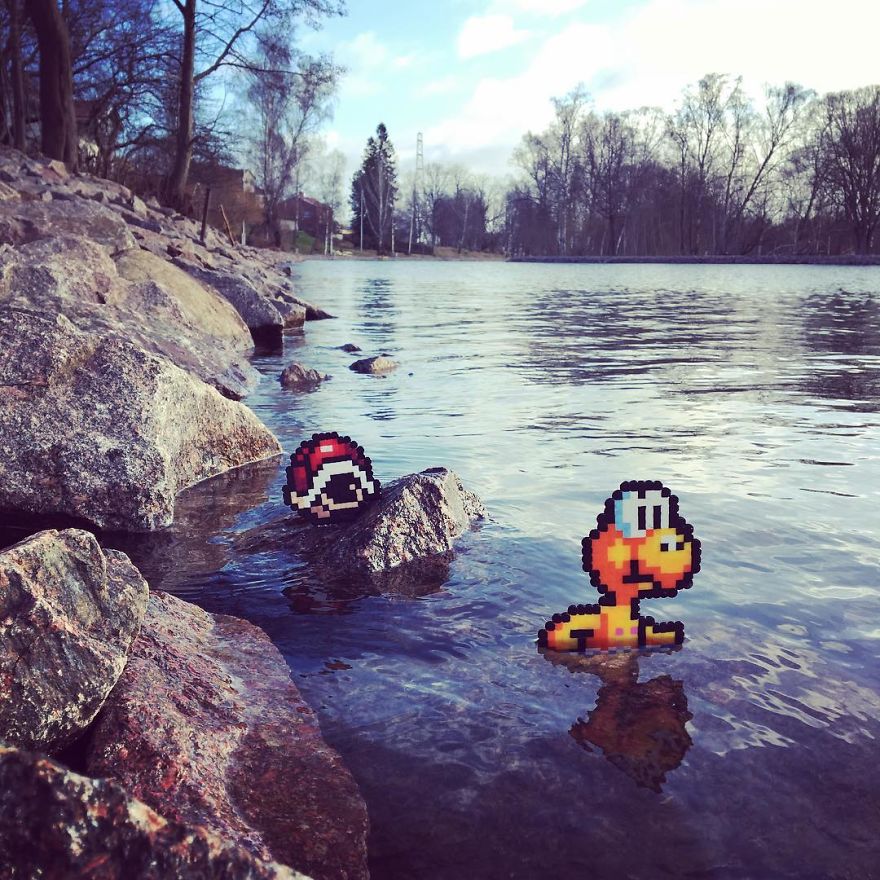 Artist Mixes Pixel Art With Reality And The Result Was Really Fun