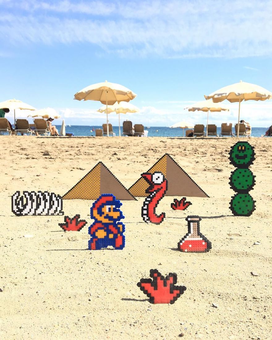 Artist Mixes Pixel Art With Reality And The Result Was Really Fun