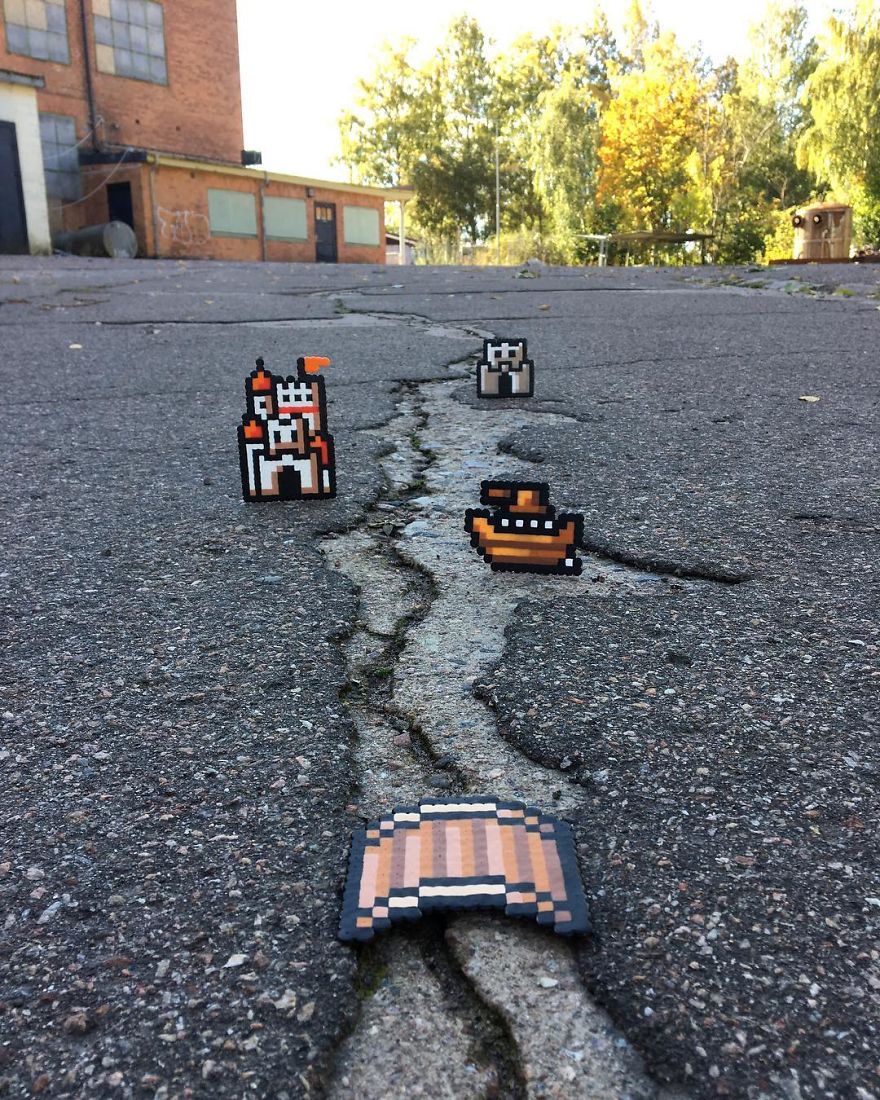 Artist Mixes Pixel Art With Reality And The Result Was Really Fun