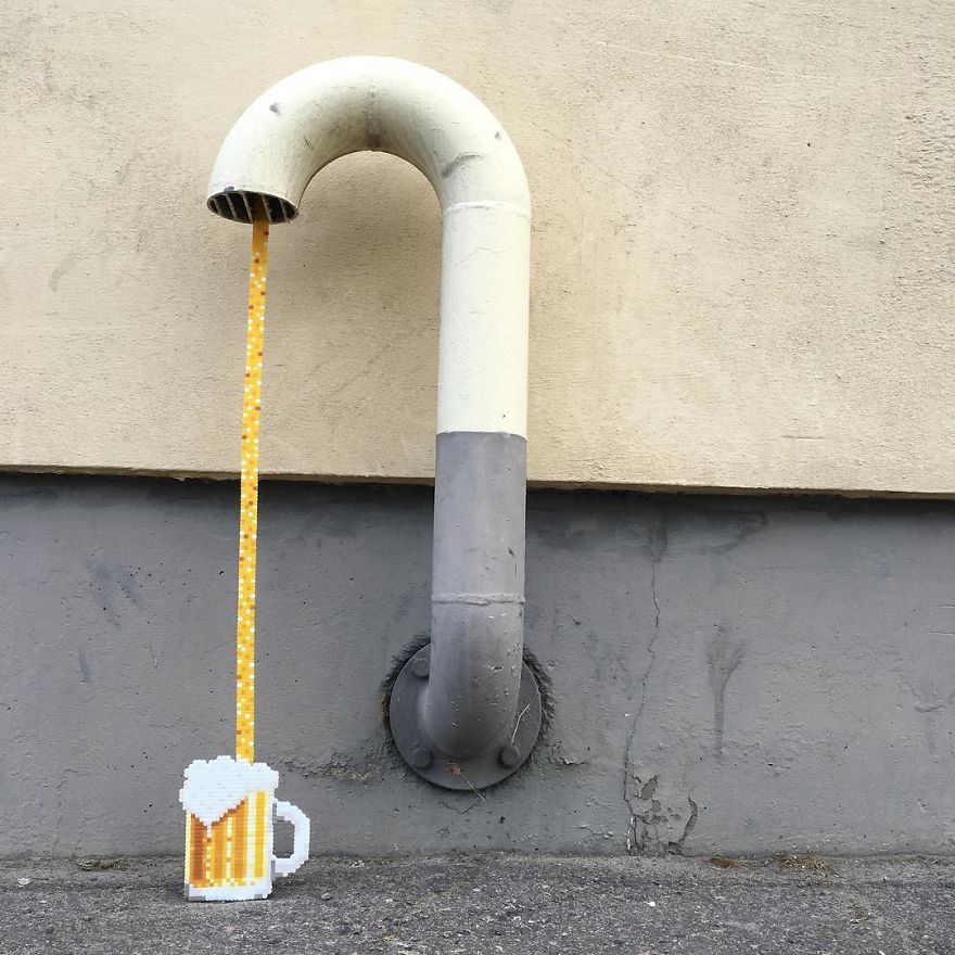 Artist Mixes Pixel Art With Reality And The Result Was Really Fun