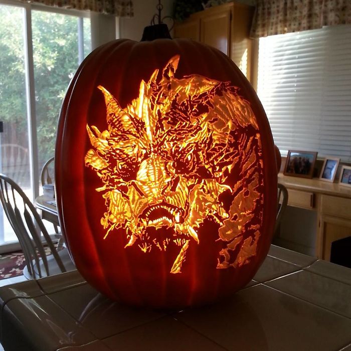 Artist Uses Pop Culture As A Theme To Sculpt His Pumpkins