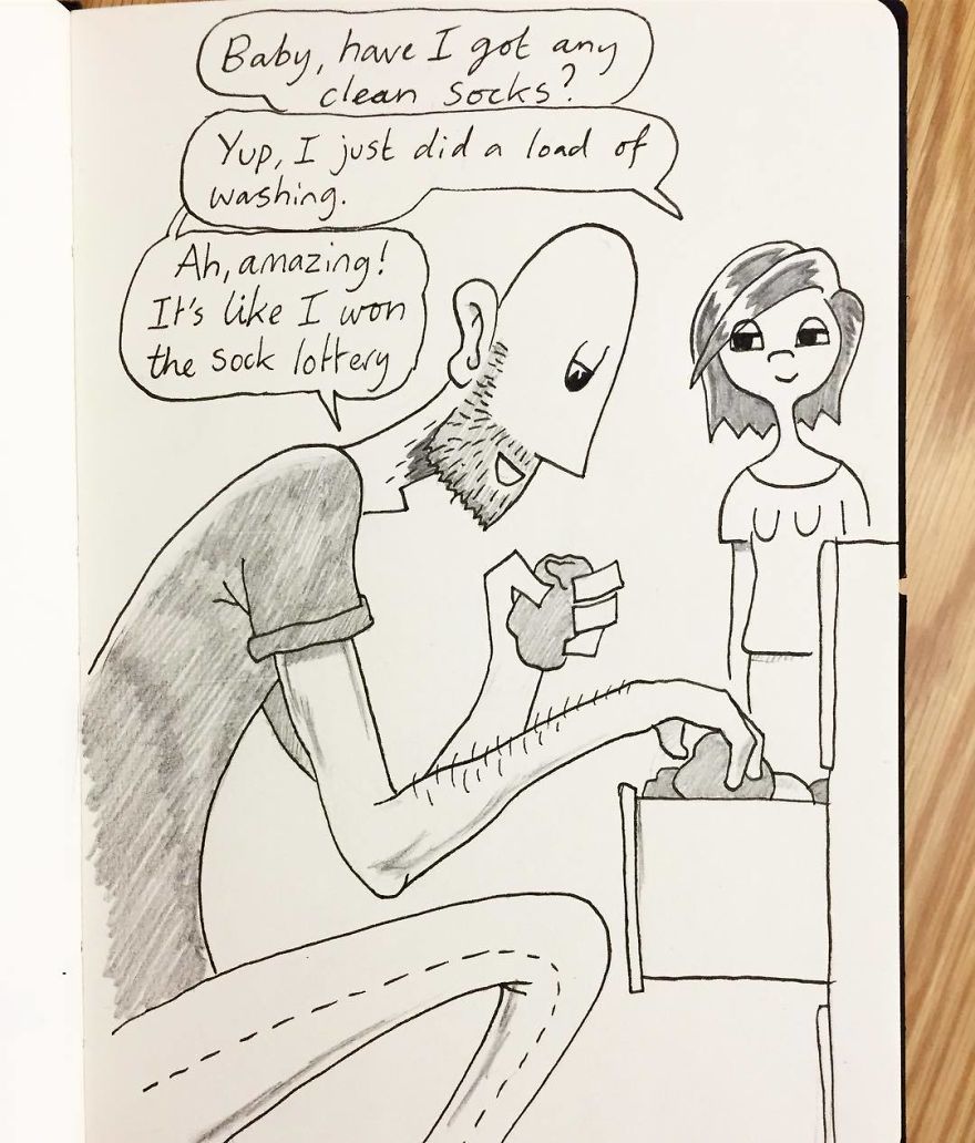 This Morning's Clean Socks Excitement. Kellie Takes Care Of Us 