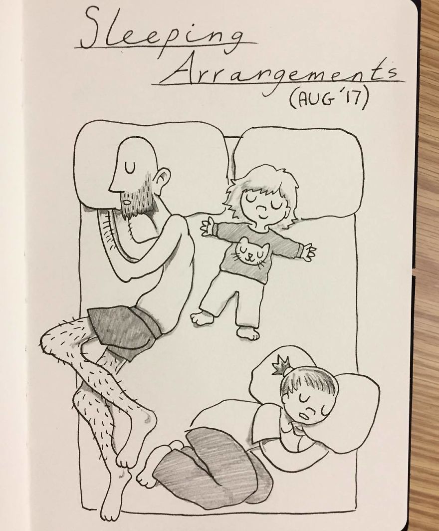 This Is A Typical Scene For Us About 4am, With Poppy Asserting Her Dominance And Kellie Seeking Refuge At The Foot Of The Bed So Pops Can't Smell The Boob Milk