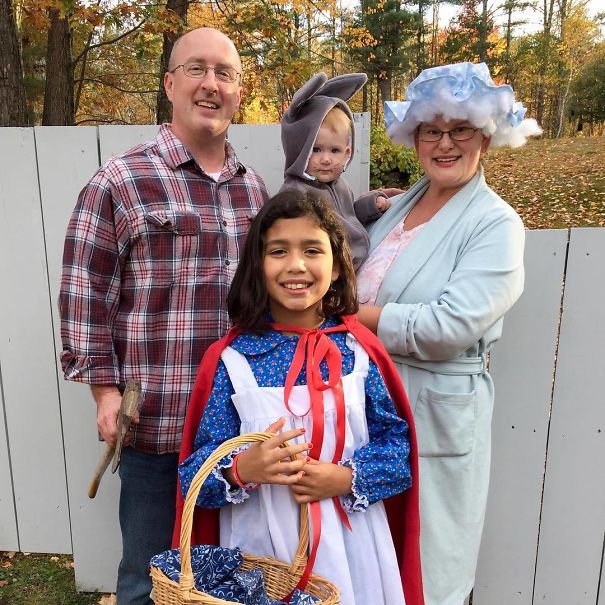 Happy Halloween From Red, Wolfie, The Hunter And Granny! Let's Just Say I Hope I Age More Gracefully Than I Appear Here