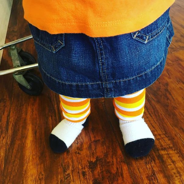 On Our Third Kid But Still Managed To Leave The House Without Shoes In 30 Degree Weather