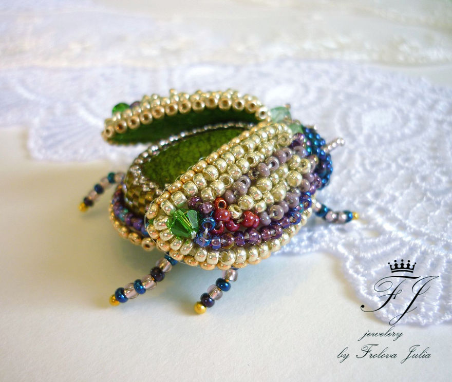 Beetles Reunion: Beaded Insects By Julia Frolova