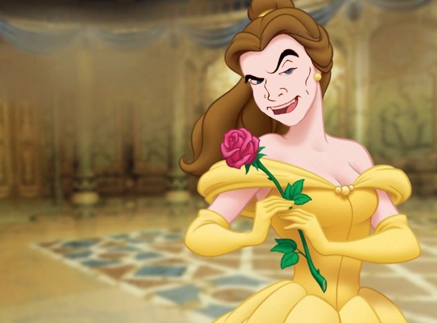 I Added Disney Villains To Their Corresponding Protagonists' Face