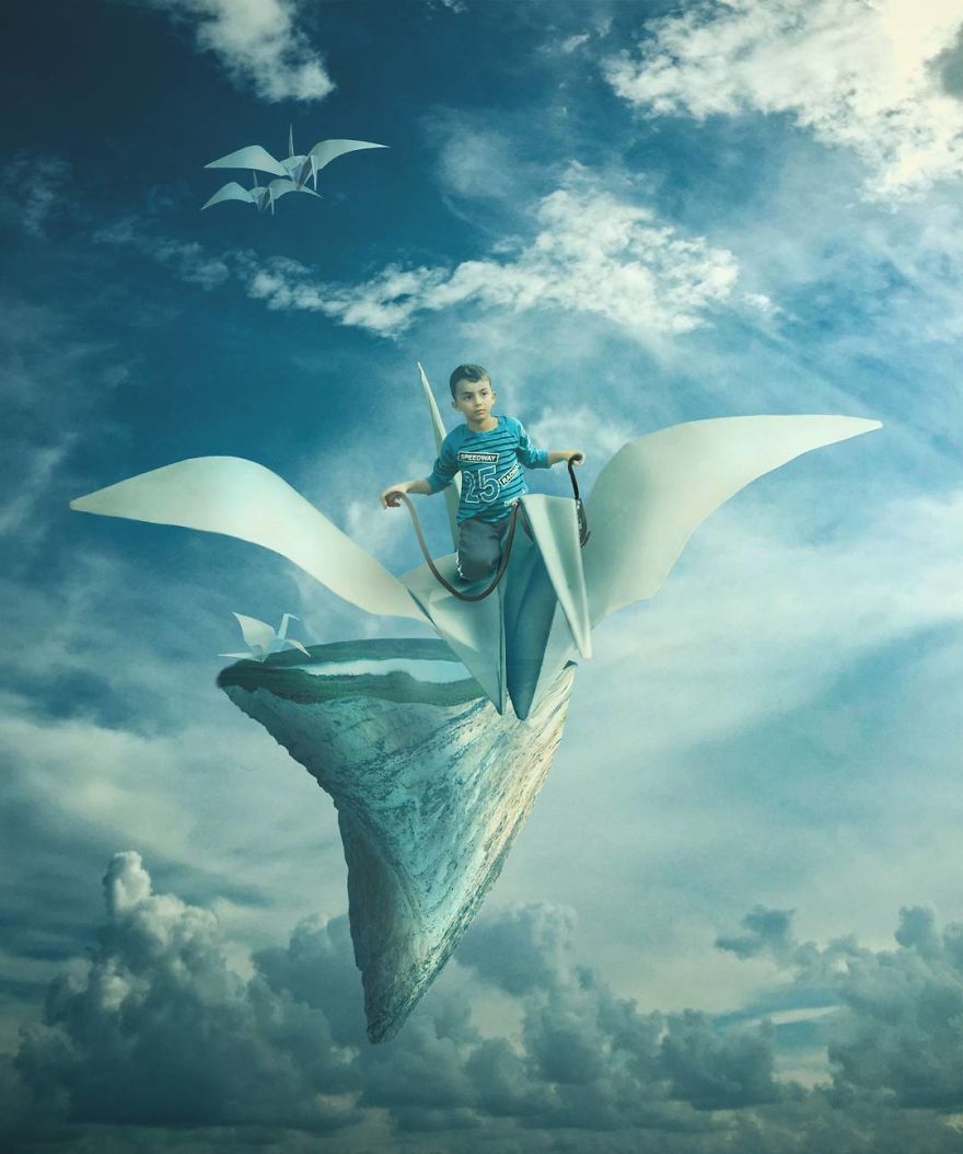 I Took Photos Of My Family And Digitally Edited Them Into A Crazy Fantasy Land