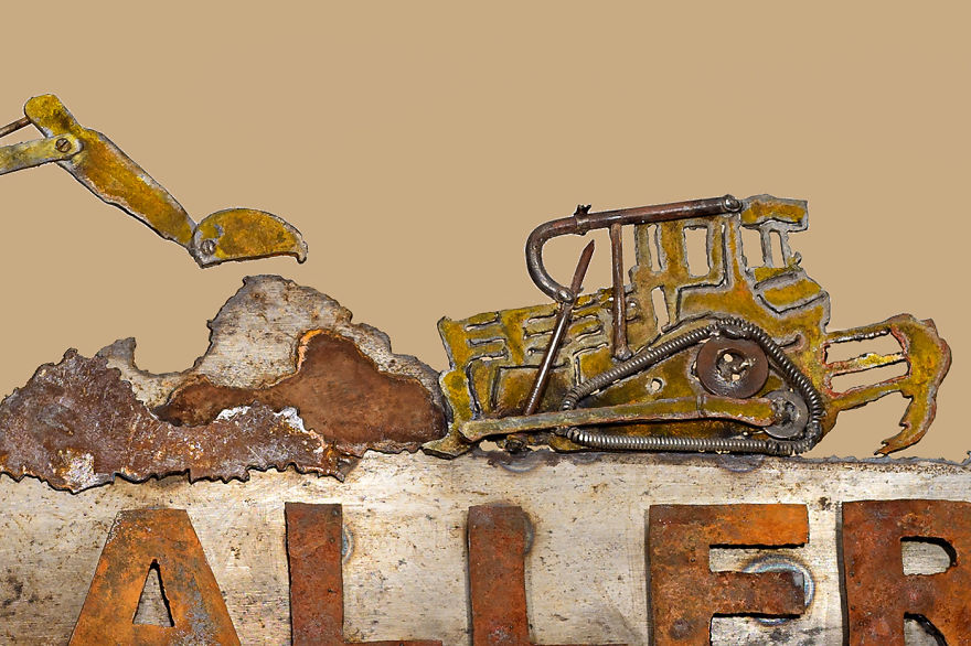 Some Custom Earth Moving Equipment Made From Spare Parts