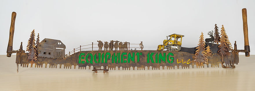Here's A Recent Saw Which Ties The Client's Business With His Farming And Love Of The Outdoors