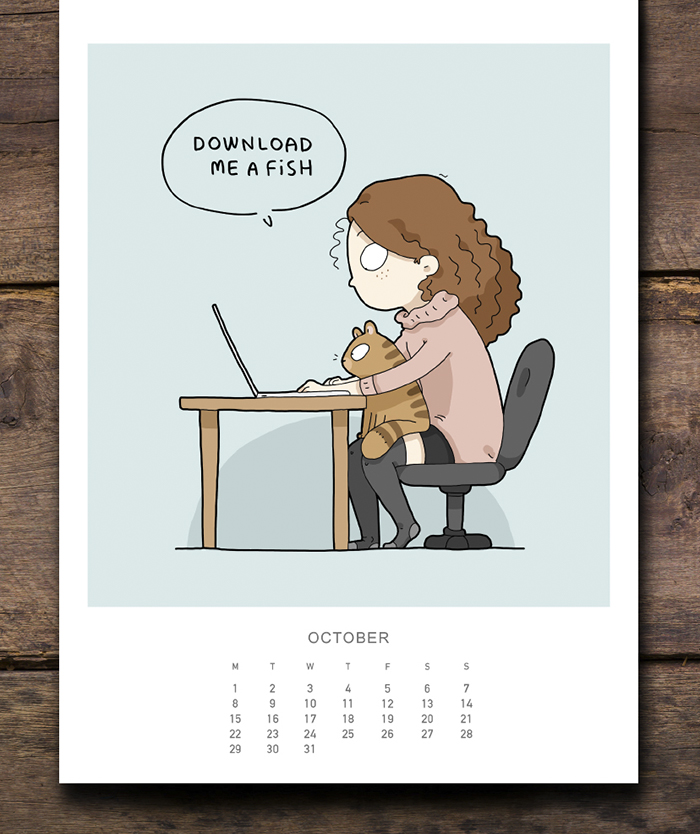 Cats Wall Calendar 2018