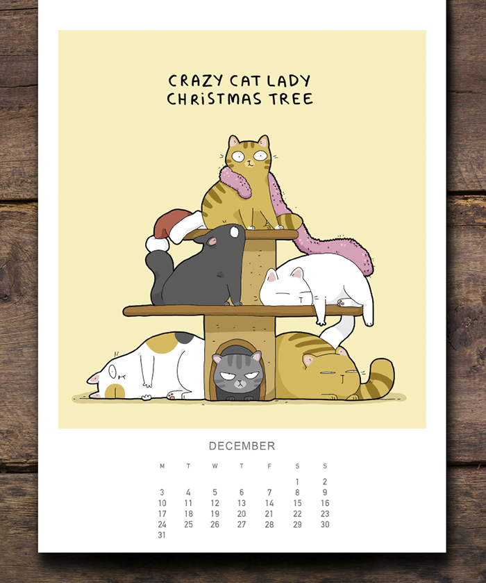 Cats Wall Calendar 2018