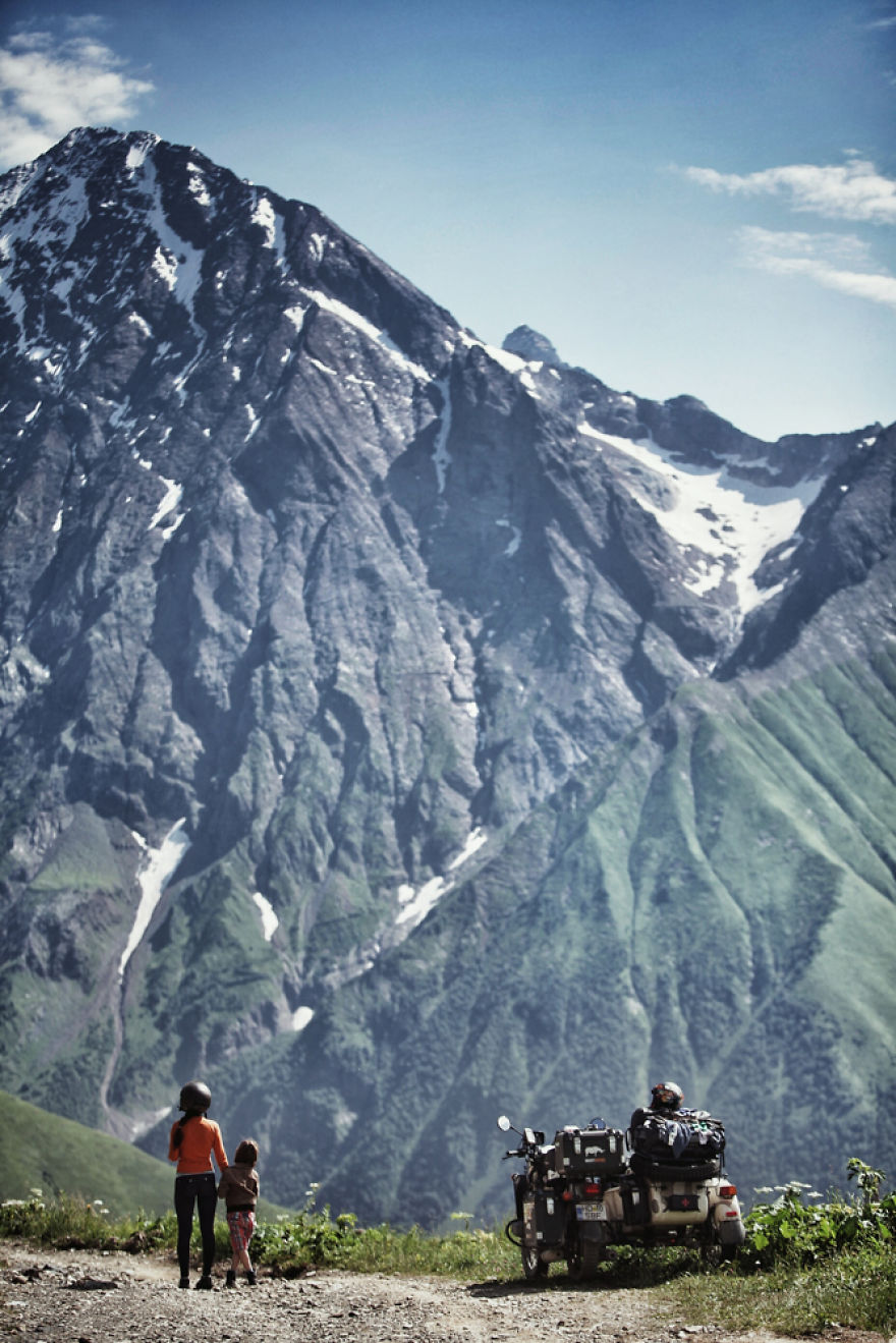 We Took Less-Traveled Roads To The Caucasus Mountains With Our 5-Year-Old Son Sitting In A Sidecar We Took Less-Traveled Roads To The Caucasus Mountains With Our 5-Year-Old Son Sitting In A Sidecar